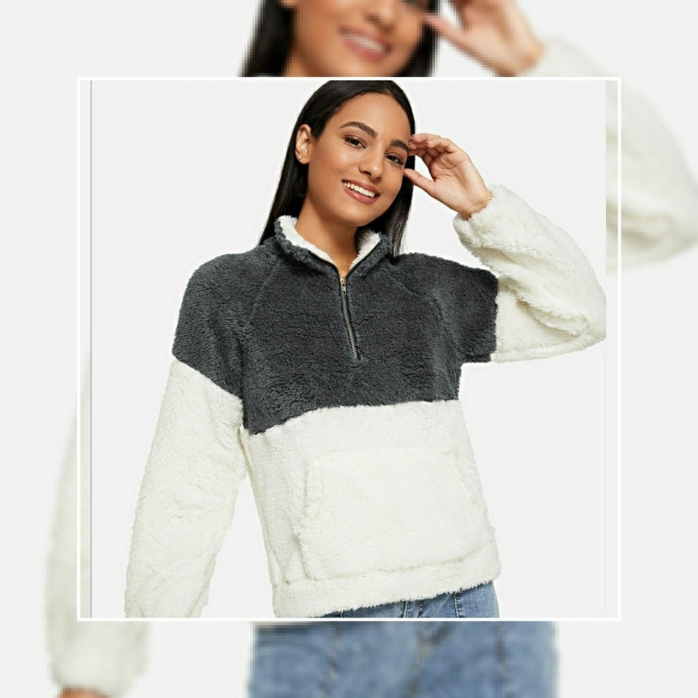 Cozy Half-Zip Gray Pullover Sweater